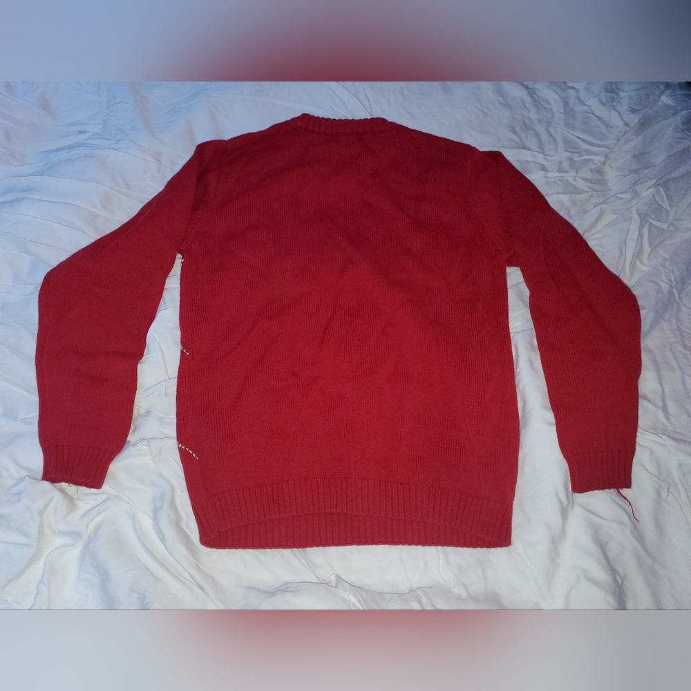 Basic Editions Red Knit Sweater - Picture 3 of 3